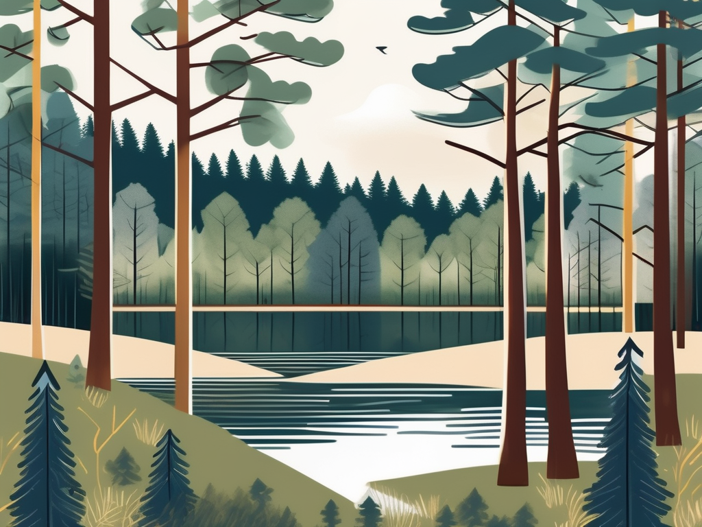 A typical finnish international school surrounded by local nature