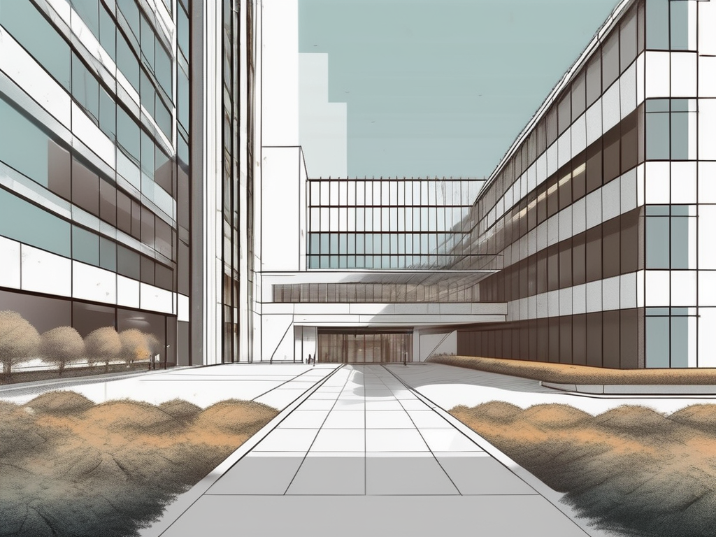 The ulink college shanghai building with a pathway leading towards its entrance