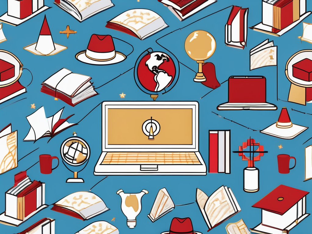 A global map dotted with academic cap icons to represent early excellence centres worldwide