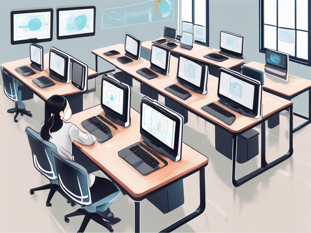 A modern classroom in china