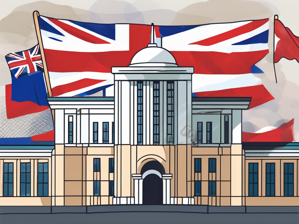 The british school manila building with a magnifying glass hovering over it