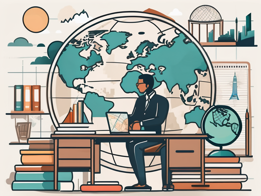 A globe highlighting countries such as the united states