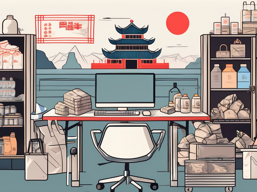 A classroom setting with a desk