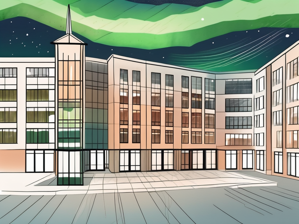 A diverse array of school buildings representing different architectural styles from around finland