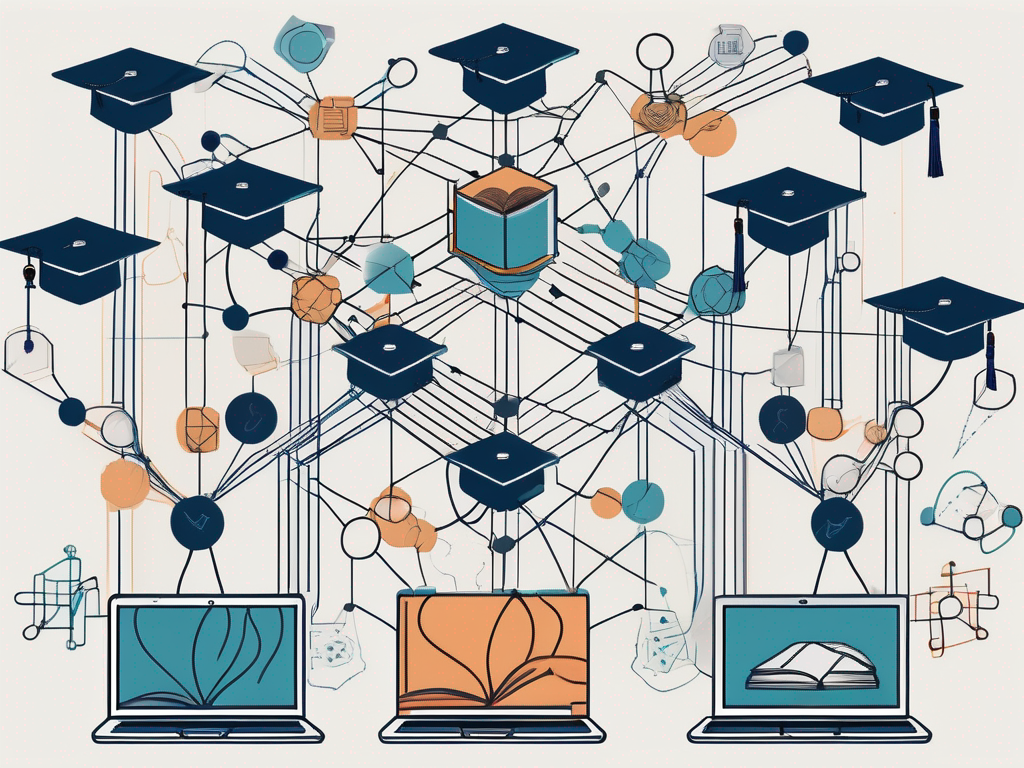 Interconnected nodes representing students
