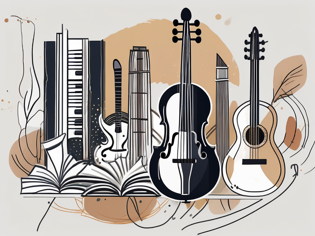 Four distinct elements symbolizing different approaches to arts and humanities in malaysia