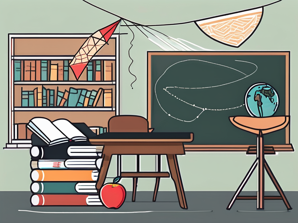 A classroom setting in malaysia with a chalkboard