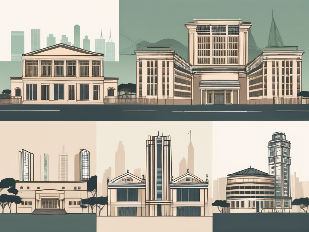 Five different school buildings