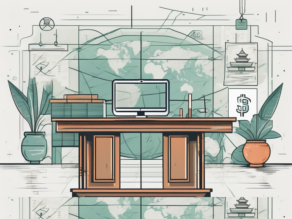 A classroom setting with traditional vietnamese elements